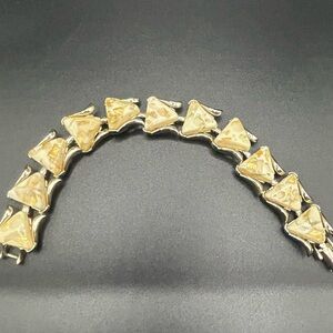 Coro Cream Lucite Confetti Bracelet Vintage